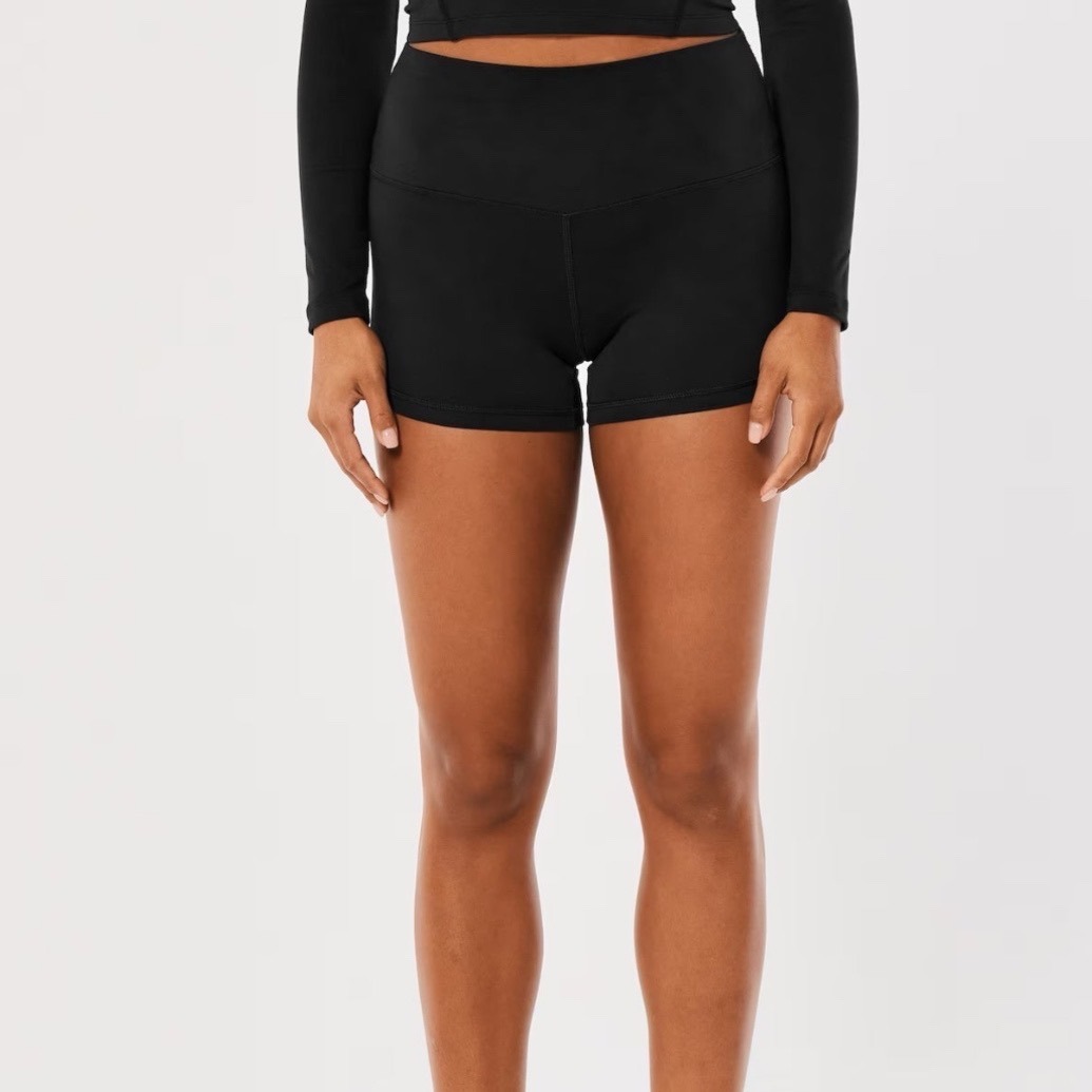 Gilly Hicks Recharge Black High Waisted Biker Athletic Shorts Womens Xs